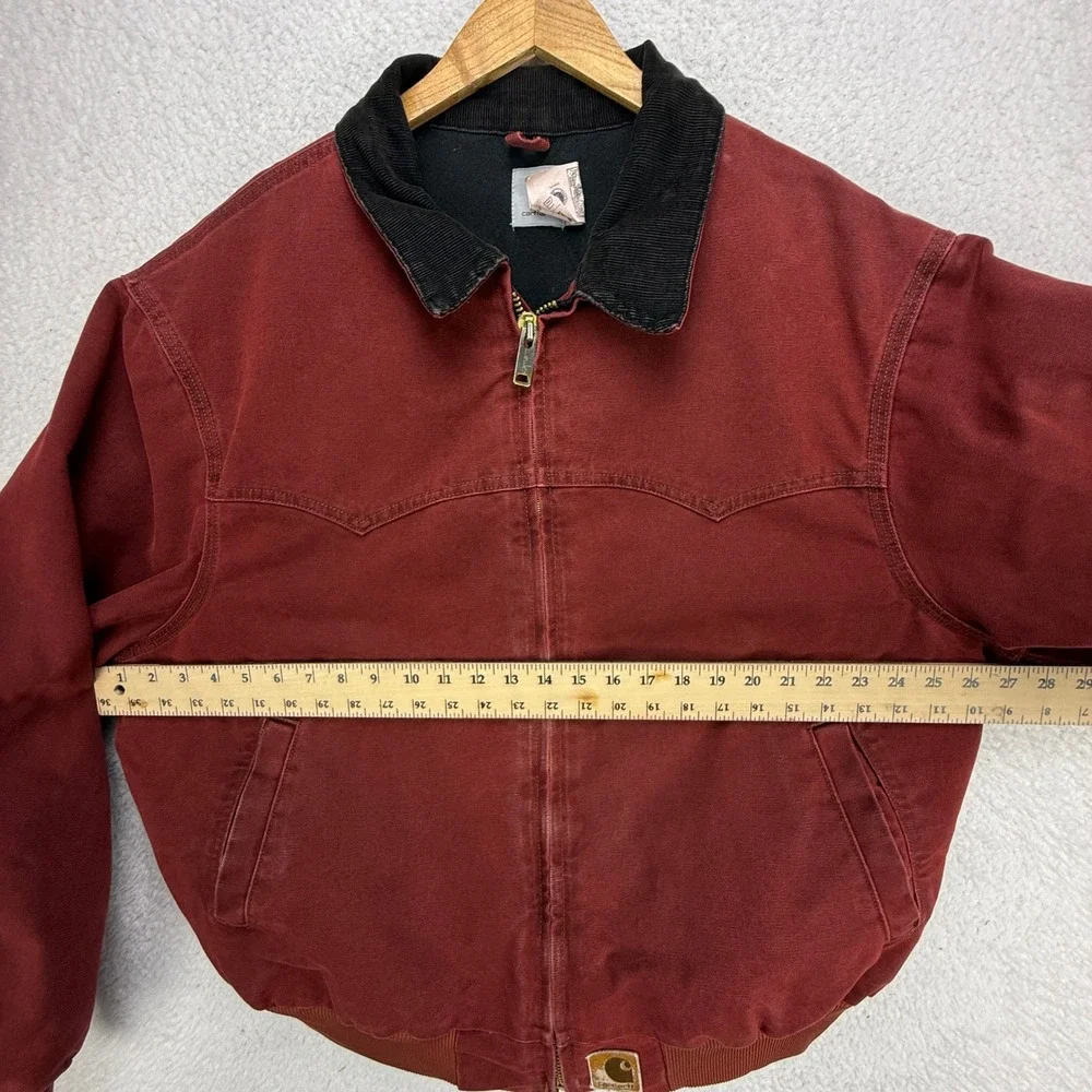 Carhartt Santa Fe Jacket Quilt Lined Mens 2XL J14 BRK Brick Red Clay Red